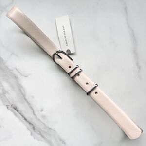 NWT ANTHROPOLOGIE BY ANTHROPOLOGIE BASIC KEEPER BELT IN CREME/SILVER SZ S/M/L/XL